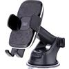 T'nB - Supporto Smartphone Auto, Fissaggio 3 in 1 per Parabrezza, Cruscotto o Bocchetta di Aerazione, Braccio Telescopico Regolabile, Rotazione 360°, Compatibile Smartphone fino a 7 Pollici - Nero