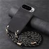 YANJIEER ESONG Cover per Google Pixel 10 Pro XL Case con Cordino Cinturino,Custodia In Pelle Caso per Donna ragazze Con Tracolla Collana,Catena Laccio Case,Ultra Sottile Antiurto Shell Nero