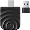 TitanAuto Adattatore wireless CarPlay per iPhone, mini dongle wireless Android Carplay 2 in 1, converte cablato in wireless CarPlay e Android Auto, Plug and Play, compatibile con iPhone iOS 10+ e auto dal 2016