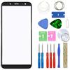 MovTEK Kit di Ricambio per Vetro Anteriore Schermo Tattile per Samsung Galaxy J6 2018 J600F Sostituzione Vetro Frontale Nero