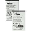 vhbw 2x batteria compatibile con Nokia 1800, 2310, 2300, 207, 208, 215, 220 Dual Sim, 1112, 1650, 1600 smartphone cellulare (1200mAh, 3,7V, Li-Ion)