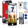 EFAITHFIX Schermo LCD di ricambio per iPhone 7 da 4,7 pollici, display touch screen 3D con kit di strumenti di riparazione, pellicola protettiva in vetro temperato per A1660, A1778, A1779 (nero)