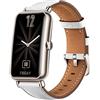Onetuo Cinturino compatibile con Huawei Watch Fit mini Smart Watch, in pelle a sgancio rapido, classico, di ricambio per Huawei Watch Fit mini Smartwatch (bianco)