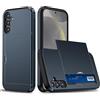 Beajew Custodia per Samsung Galaxy S24 FE, Custodia Hybrid con scompartimento per tessere compatibile, TPU Bumper Silicone Custodie, Anti Graffio Hard PC, Antiurto Grado Militare - Blu Navy