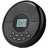 Fangxuee Lettore CD Portatile Bluetooth Discman Ricaricabile con Doppi Altoparlanti e Cuffie Lettore CD Lettore Mp3 Nero