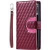 YKTO Cover per Samsung Galaxy A20e Custodia in Pelle PU Libro Bling Glitter Portafoglio con 8 Slot per Carte Supporto Chiusura Magnetica Protezione Tasca Zip Wallet Case per Samsung Galaxy A20e,Rosso