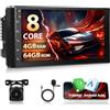 Motorsi Autoradio 2 Din con 8 Core e 4+64G di Qualcomm A-pple Carplay Android Auto,Touchscreen IPS da 7 Radio Stereo Android 15 supporto DAB+, Bluetooth 5.1, GPS, Telecamera di Backup AHD e Microfono