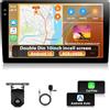 Motorsi 4GB+128GB CarPlay 2 Din Autoradio con GPS Navigazione, 10 Incell Android Auto Stereo Bluetooth con Schermo, 5G WiFi SWC FM/RDS Radio EQ Assistente Vocale MirrorLink + AHD/CVBS Telecamera