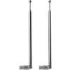 Fohevers 2 pezzi 7 sezioni telescopico antenna TV connettore maschio per AM/FM Ariels Radio HD DAB ricezione stereo Home Theater ricevitore
