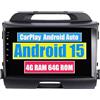 RoverOne Autoradio CarPlay Head Unit per Kia Sportage R 2011 2012 2013 2014 2015 Android Auto Touch Screen Sat Navi Bluetooth WiFi Radio Stereo Player