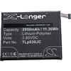 vhbw batteria compatibile con Alcatel A3A XL 4G, A3 XL, A3 XL Dual SIM, TIM XL 2018 smartphone cellulare (2950mAh, 3,85V, Li-Ion)