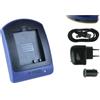 mtb more energy Caricabatteria (USB/Auto/Corrente) per Panasonic DMW-BCH7E / Lumix DMC-FP1, FP2, FP3, FT10, TS10