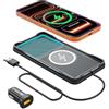 LANSEMKU - Caricabatterie wireless da auto, antiscivolo, 15 W, caricabatterie rapido per iPhone 16/15/14/13/12 Pro Max, Samsung S23 S22 S20 per Android, cavo da 30 cm