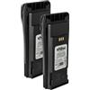 vhbw 2x batteria compatibile con Motorola CP180, CP170, CP160, CP150, CP140, CP040 radio (1400mAh, 7,2V, NiMH) + clip