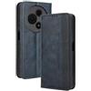 RonRun Cover TCL 605 / TCL 60 Custodia a Libro con Supporto Stand e Slot Porta Carte Case a Portafoglio Magnetica in Pelle PU Adatto per TCL 605 / TCL 60 SE, blu