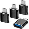 Obcxin Adattatore USB C a USB (4 confezioni), adattatore OTG Thunderbolt 4/3 su compatibile con iPhone16 15 serie MacBook Pro M4 Mac mini Galaxy S24, iPad, telefono cellulare di tipo C, tablet e More