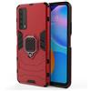TingYR Cover per Huawei P Smart 2021, Supporto Anello Rotante a 360 Gradi, Cover Telefono Antiurto in TPU/PC, Custodia per Huawei P Smart 2021.(Rosso)