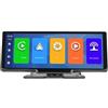 Clyictz Dash Cam da 10,26 Pollici Telecamera per la Retromarcia Anteriore Wireless Carplay e Android Auto Lettore Touch Screen Smart HD Host Bluetooth: Facile da Installare e Facile da Usare