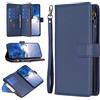 CSHNB Custodia a portafoglio 2 in 1 compatibile con OPPO A74 5G / A93 5G / A54 5G, custodia a portafoglio in pelle di alta qualità con cerniera magnetica per telefono con [slot