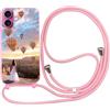 FortiCase Cordino Custodia Personalizzata per iPhone 16,Rosa Silicone Cover,con la Tua Foto,Immagine o Scritta,per 16 Personalizzata Case -1Z