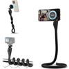 Kiorafoto Supporto magnetico flessibile per telefono per iPhone 16 15 14 Pro Max e Action Camera, 75,9 cm pieghevole selfie stick stand adattatore per telefono con foro 1/4 20 per Osmo Action 5 Pro 4 3 tapis