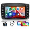 Hodozzy 6G+128G 8-Core Autoradio per Mercedes Benz W168 W203 CLK W209 SLK/W170 W463 Viano Vito W639 Vaneo Autoradio Bluetooth GPS, 7 Pollici Touchscreen con CarPlay Android Auto, WiFi DSP FM RDS