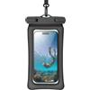 NEXUS-2 Pezzi Custodia Impermeabile del Telefono, Galleggiante IPX8 Impermeabile con Cordino, Adatto per Telefoni Fino a 7,2 Pollici, Nero N02BAGNERO
