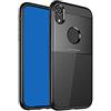ZSCHAO Cover per iPhone XR Slim Silicone Morbida Sottile Antiurto TPU Custodia Cover Compatibile con iPhone XR Rigida Hybrid 2 in 1 Addensare Armor Custodia Full Case Bumper Nero