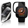 CELLONIC Vetrino protettivo 9H compatibile con FitBit Versa 3 / Sense (3D Full Cover per smartwatch braccialetto fitness 0,30mm Full Glue) colore nero protezione display screen protector