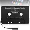 PORFOYO Adattatore per cassetta auto, 5.0 cassette adattatore per autoradio, ricevitore per cassette auto, cassette Bluetooth, cassetta audio per auto su adattatore Aux, ricevitore auto, Bluetooth per