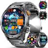 DREMAC Smartwatch Uomo Militare-1000 mAh Batteria/1,75'' HD Display,Smartwatch con Torcia/130+ Modalità Sportive,IP68 Impermeabile Orologio Fitness con Monitor Frequenza Cardiaca/Sonno,per Android iOS