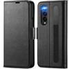 Verco Custodia a libro per Samsung Galaxy Z Fold 3, 6,1 pollici, per Samsung Z Fold 3 5G, colore nero