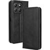 RonRun Cover HONOR X8c, Custodia a Libro con Supporto Stand e Slot Porta Carte Case a Portafoglio Magnetica in Pelle PU Adatto per HONOR X8c, nero