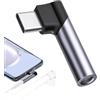 Generic Adattatore per cuffie USB C, adattatore da tipo C a audio, connettore da USB C a audio da tipo C a jack per cuffie da 3,5 mm per laptop