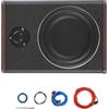 Madelynn Subwoofer per auto, subwoofer 200 W, subwoofer attivo, 40 Hz - 200 Hz, ingresso audio sottotesso, amplificatore di potenza, altoparlante stereo con linea audio per auto, jeep
