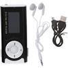 kdjsic GLASSNOBLE Lettore Musicale, Mini Schermo LCD in Alluminio USB da 32 GB Micro SD TF Card Design con Clip per Musica Digitale Lettore MP3 Nero