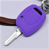mt key Key Soft Case Cover protettiva Chiave per auto Renault 1 pulsante Chiave a distanza Telecomando Clio Twingo Kangoo/Colore: viola