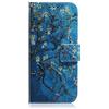 Sunrive Cover Per Lg Q7, Custodia con supporto di stand e in Pelle artificiale per carte di credito Portafoglio Flip Chiusura Magnetica Protettiva bumper(T fiore 12)