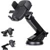 Genérico Supporto per cellulare auto con ventosa forte e braccio regolabile - Accessori auto interni, porta cellulare universale per parabrezza e cruscotto, supporto telefono auto compatibile con iPhone