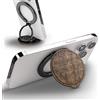 Carveit Supporto magnetico ad anello per il telefono, legno e Metallico del design, compatibile con iPhone 12/13/14 Mini/Pro/Pro Max serie e MagSafe, supporto regolabile, (Noce-partitura musicale)