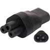Aofan Adattatore IEC320 C8 a IEC320 C5, 250 V/10 A, 2500 W, design compatto con contatti in rame, per proiettori, laptop, stampanti, monitor ed elettronica domestica