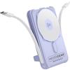 MOJOGEAR NovaMag All-in-1 Power Bank 10.000mAh - Wireless Qi2 Super Fast Charge - Cavo USB-C e Lightning integrato - Compatibile con iPhone e Samsung - Mag Safe Powerbank - Luce LED - Viola