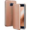 OneFlow Custodia per Cellulare Compatibile con Samsung Galaxy S6, Custodia per Cellulare con Slot per schede,Custodia a Portafoglio in Similpelle con Bumper in Silicone, Oro Rosa