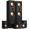 Evidence Acoustics Set HiFi/Home-Cinema EA950-BK - 5 altoparlanti 850 W, Bass Reflex con finiture in rame