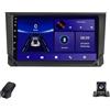 Generico 2K Schermo Radio per Auto per Seat Ibiza 2017-2020 Android 14 Doppio Din con CarPlay Android Auto/4GLTE/WiFi/GPS/Bluetooth/AM/FM/RDS/DSP/SWC/Telecamera Posteriore/ADAS DVR(C10)