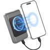 FIDWALL Adattatore di Alimentazione Magnetica MagPatch | 3 Misure per iPhone MagSafe | Spessore 3mm con Magnete N52 | Include Cavo Type-C 60W da 10cm (Nero, Standard)