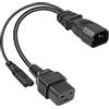 CERRXIAN 1 Feet IEC 320 C7 to C8 Power Cable With Switch (C14-C7-C19)