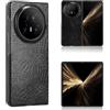 Hauw Custodia per Honor Magic V5,Custodia in Pelle Antiurto Slim Fit per Honor Magic V5,Nero