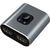 Generico Splitter Video,Adattatore Connettore 2 Ingressi 1 Uscita - Adattatore HDTV Plug And Play,per PC Portatile Monitor TV Casa Lavoro Studio Aula Sala Controllo Videoconferenza Configurazione Gioco Streami