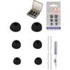 daunke 3 paia di tappi auricolari in silicone per Anker Soundcore Liberty 4 NC, 3 diverse misure (S/M/L), morbidi e confortevoli, per auricolari in-ear nero